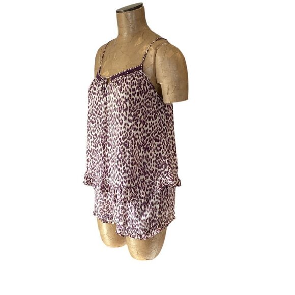 Kensie 2-Piece Lingerie Pajama Shorts Set Leopard/Cheetah Print Sz S #313J - Picture 5 of 10